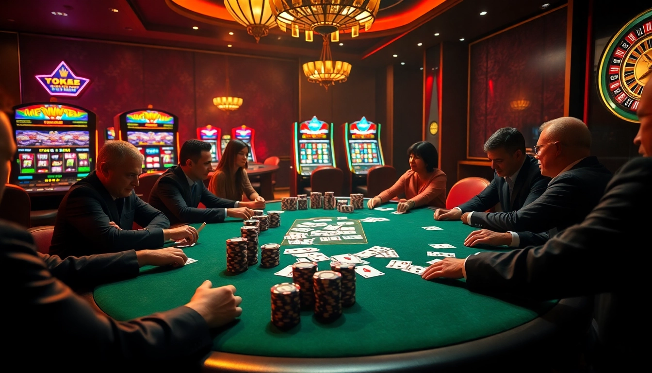 Experience winning strategies at https://nk88.bio/ with an engaging, luxurious casino scene featuring poker, chips, and cards.