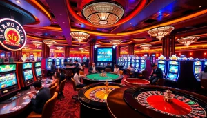Experience the excitement of casino gaming and online betting at https://mm88bc.com/ with vibrant roulette wheels and poker.