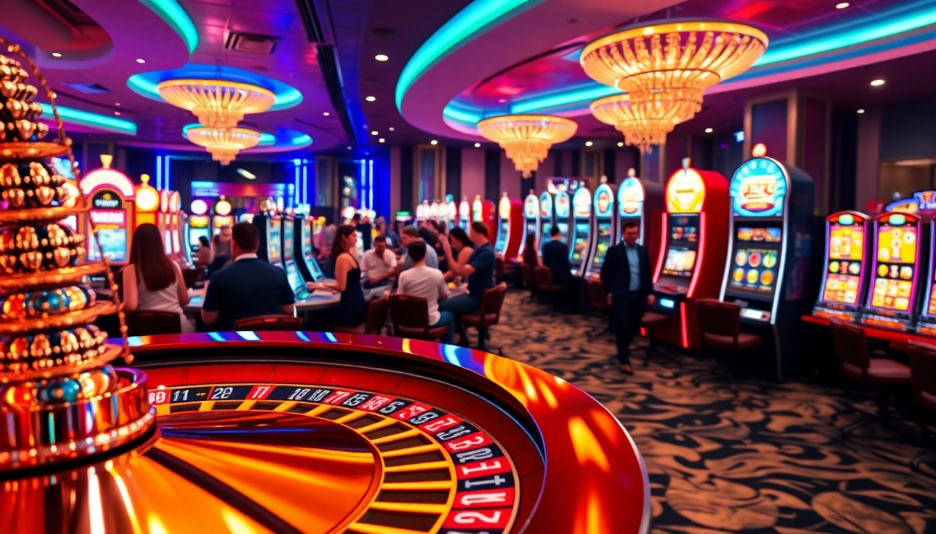 Jouer au meilleur casino crypto avec des machines à sous scintillantes et une roulette élégante.