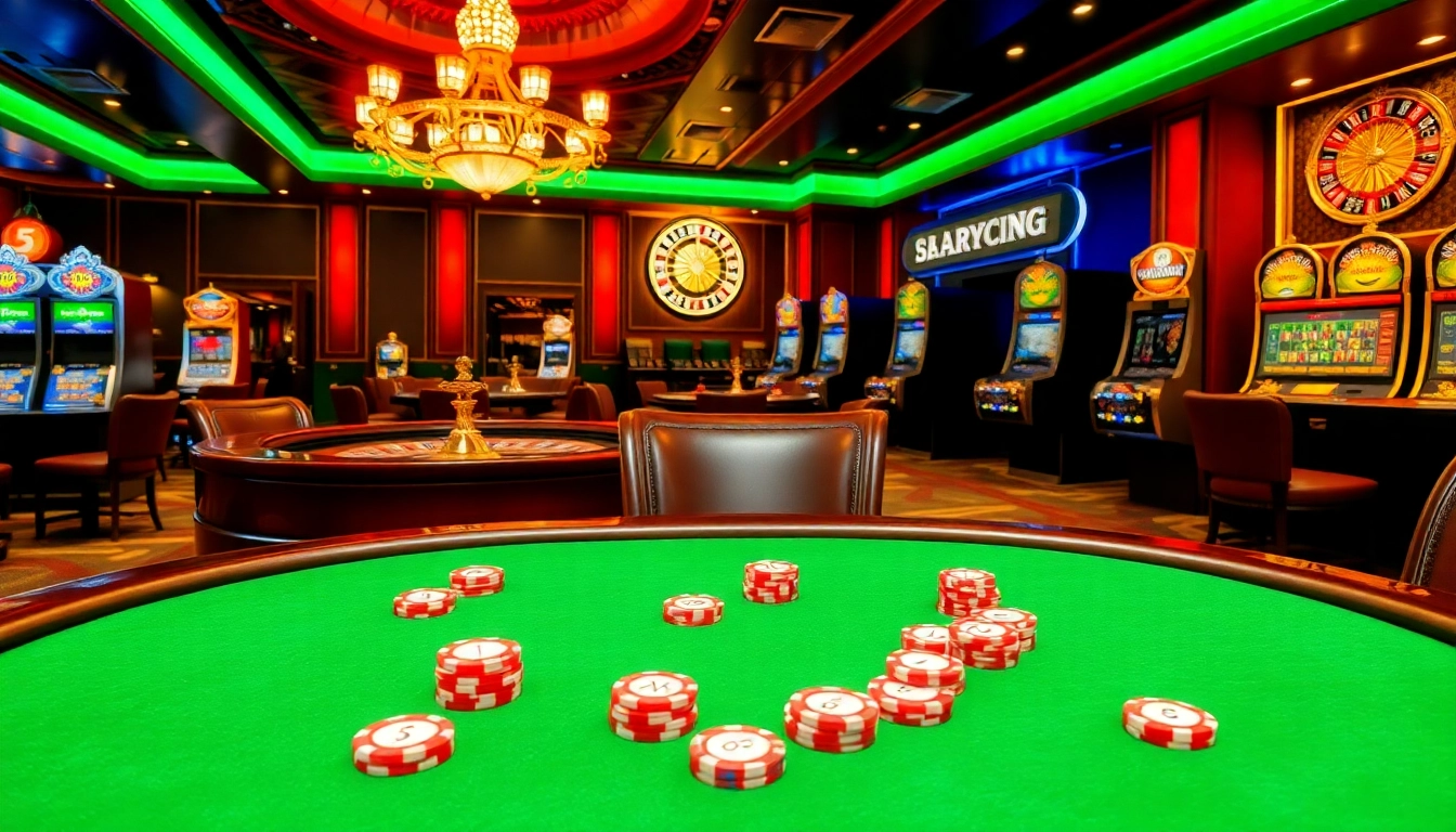 Experience high-stakes action at 789P Casino with vibrant poker tables and luxury slot machines.