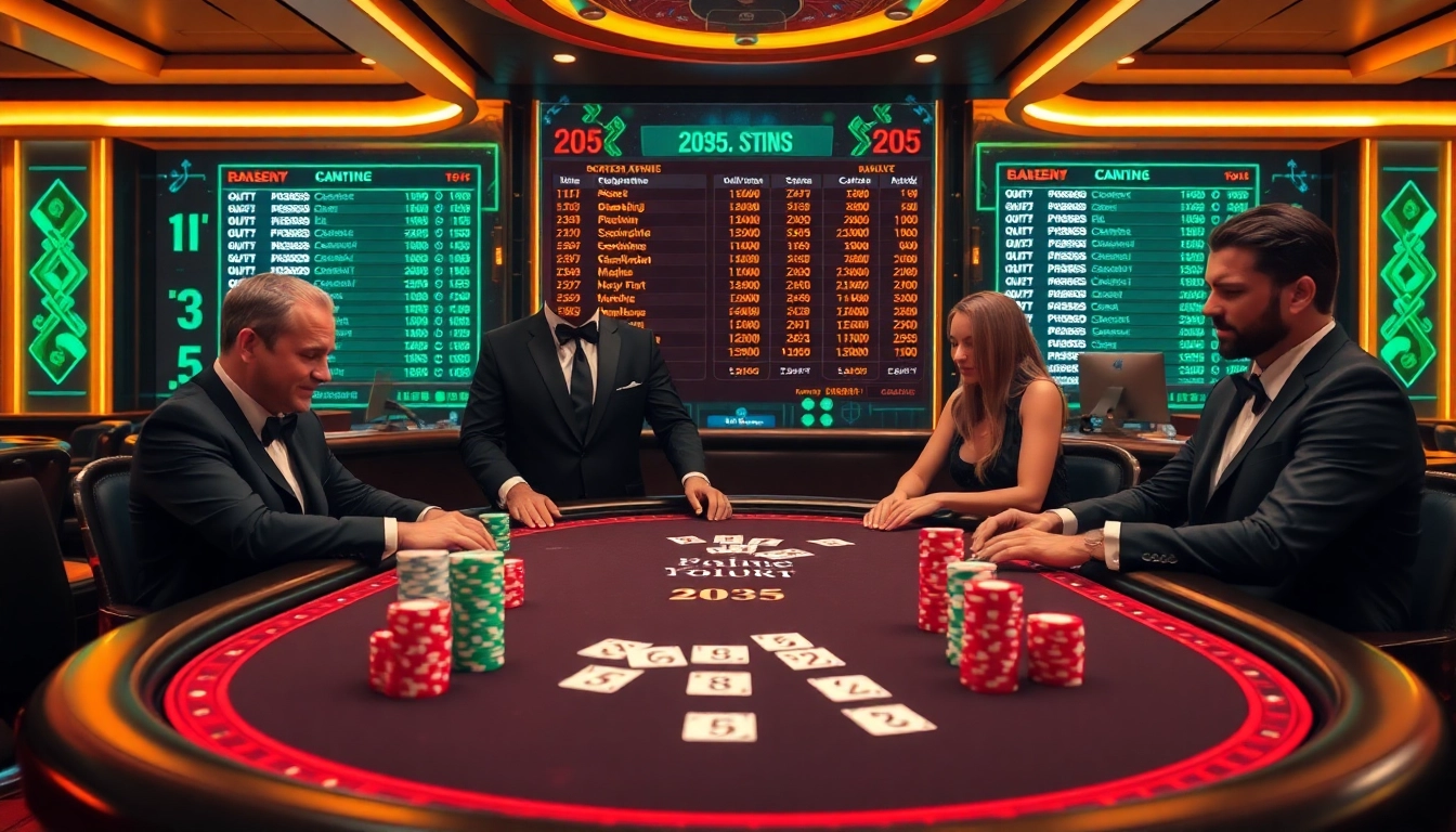Experience the excitement of the meilleur casino en ligne 2035 with vibrant poker action and digital betting interfaces.