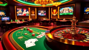 Vivez l'excitation au meilleur casino en ligne 2034 avec des jetons colorés et des jeux engageants.