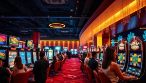Vivifying atmosphere of meilleur casino en ligne with players enjoying vibrant games.