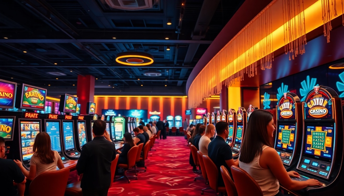 Vivifying atmosphere of meilleur casino en ligne with players enjoying vibrant games.