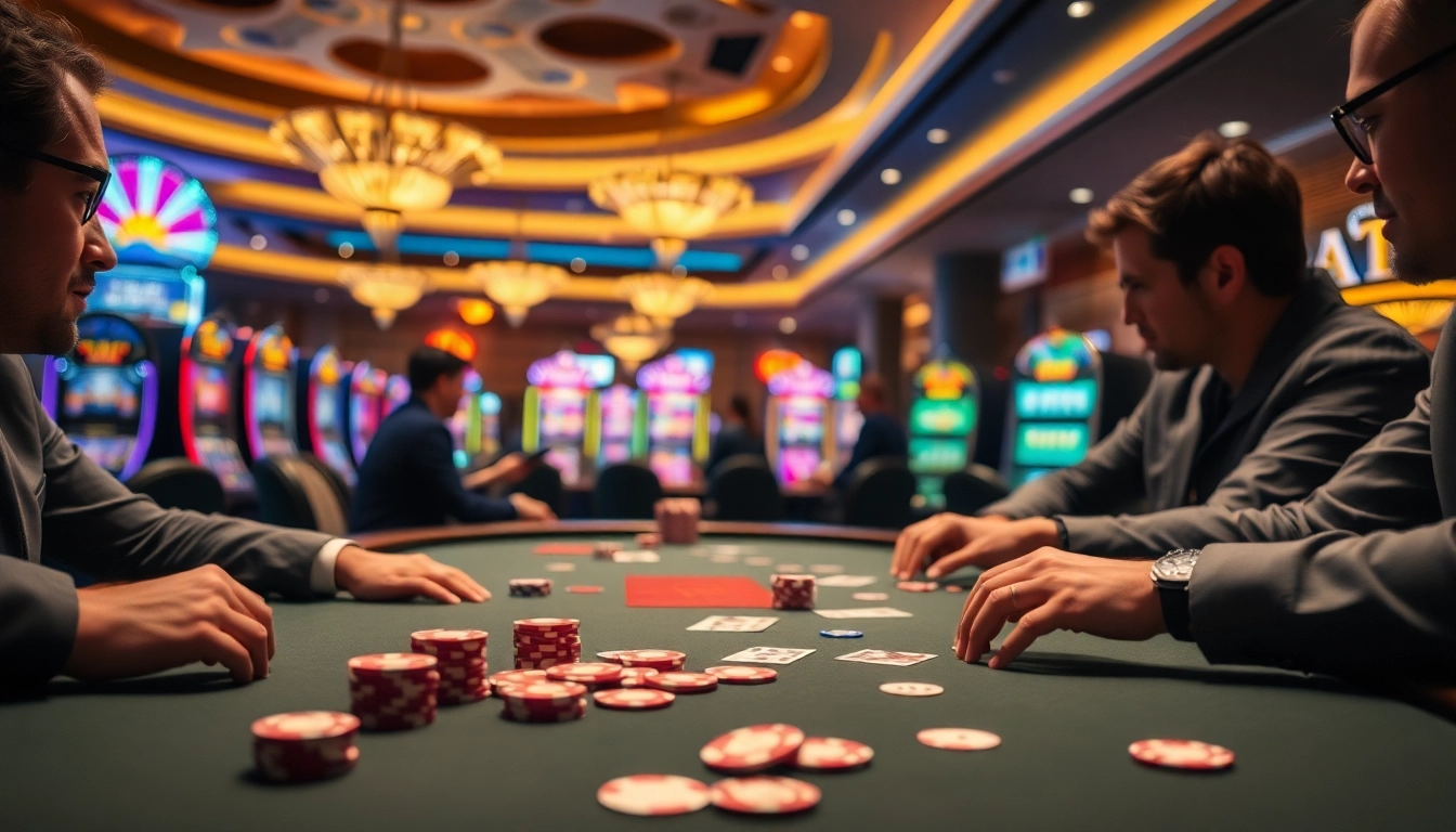 Jouer au casino en ligne belgique avec une ambiance excitante et des décorations luxueuses.